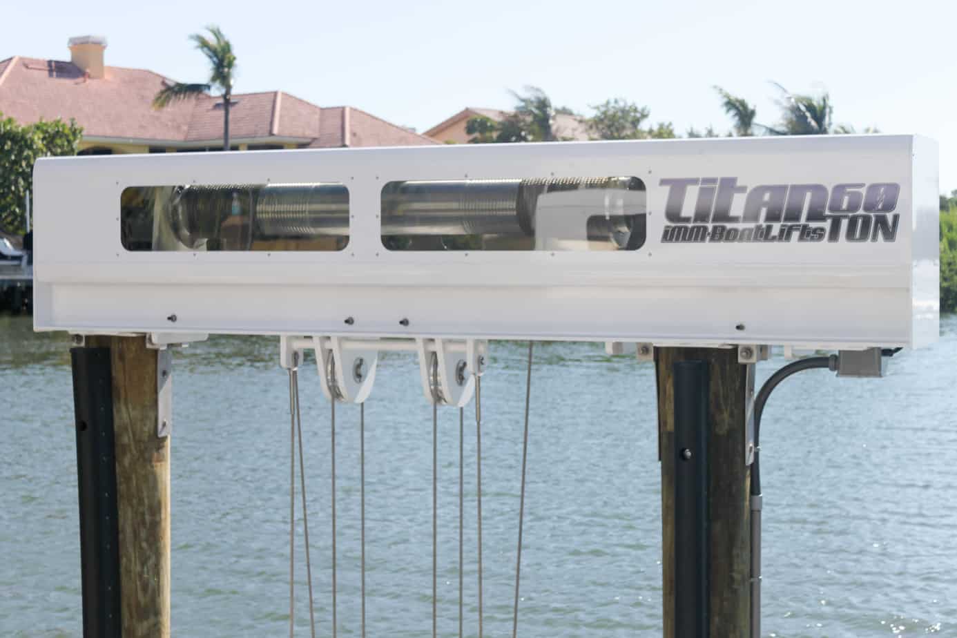 Should You Go For Galvanized Or Stainless Boat Lift Cables - image patented-technology-Titan-Beam on https://www.iqboatlifts.com